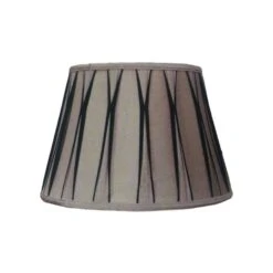 Interiors 1900 Rochamp Christina 14in Antique Silver Pinch Pleat Silk Shade