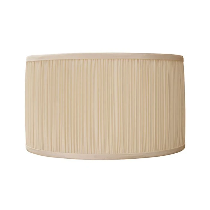 Interiors 1900 Rochamp Nicole 15in Cream Mushroom Pleat Drum Silk Shade 3 Interiors 1900 Rochamp Nicole 15in Cream Mushroom Pleat Drum Silk Shade