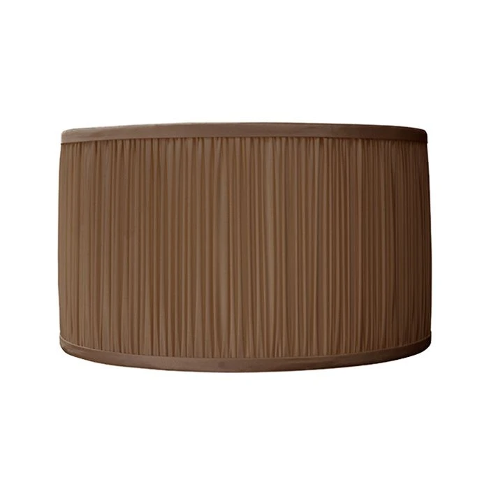 Interiors 1900 Rochamp Nicole 15in Sepia Brown Mushroom Pleat Drum Silk Shade 3 Interiors 1900 Rochamp Nicole 15in Sepia Brown Mushroom Pleat Drum Silk Shade