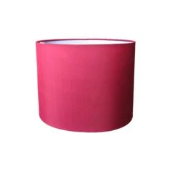 Interiors 1900 Rochamp Windsor 12in Oval Drum Wine (Red) Silk Shade