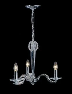 Diyas IL30343 Niobe Polished Chrome/Crystal 3 Light Pendant Light