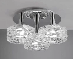 Mantra M3935 O2 Ceiling 3 Light E27 Large, Polished Chrome