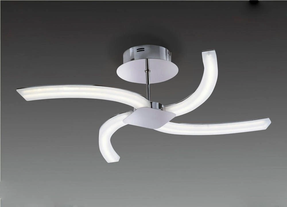 Mantra M3561 On Semi Flush 20W LED 3000K, Polished Chrome/Frosted Acrylic 2 Mantra M3561 On Semi Flush 20W LED 3000K, Polished Chrome/Frosted Acrylic