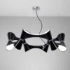Mantra M1553 Ora Pendant 12 Twisted Round Light E27, Gloss Black/White Acrylic/Polished Chrome -Philips Shop o o r ora m1553