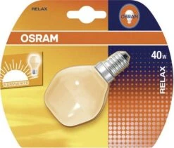Osram Relax 40W 240V E14 340Lm Dimmable Warm White 45mm Round Light Bulb