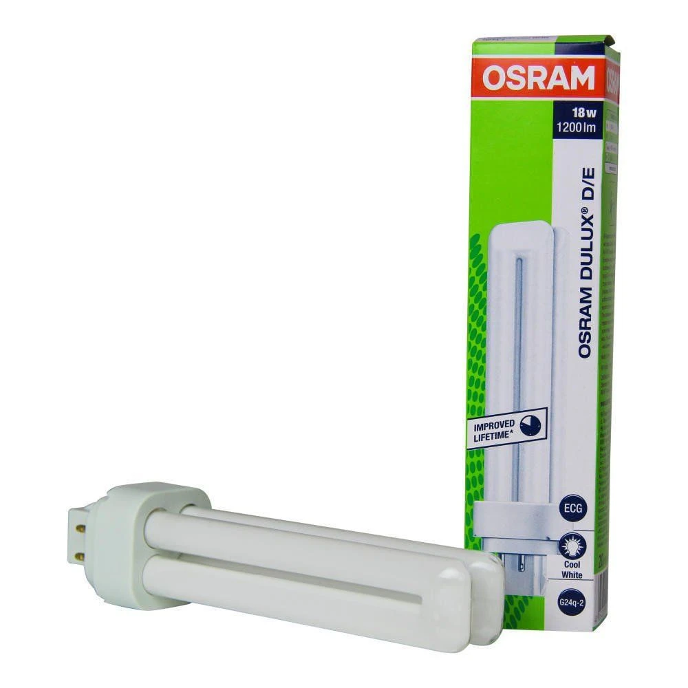 Osram Dulux D/E 18 W/840 | 4-pin Plug-in CFL Cool White 4000K 3 Osram Dulux D/E 18 W/840 | 4-pin Plug-in CFL Cool White 4000K