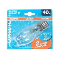 OSRAM 64470 Halogen Halolux BT 40W E27 Clear 64470 Superstar -Philips Shop o o s osram halogen halolux bt 40w e27 klar 64470 superstar gluehbirne gluehlampe