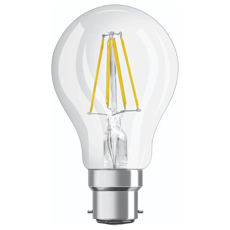 Osram LED Filament GLS Bulb 4W = 40W BC/B22d Clear Warm White 2700K (non-dim) 3 Osram LED Filament GLS Bulb 4W = 40W BC/B22d Clear Warm White 2700K (non-dim)