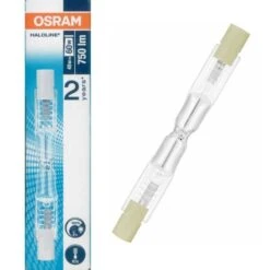Osram 64684 R7s 48w = 60w Energy Saver Halogen Linear Lamp
