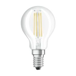 Osram LED Filament Clear Golf Ball Bulb 5W=40W SES/E14 - Toggle Warm Or Cool White Via Lightswitch