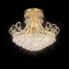 Diyas IL30006 Pearl French Gold / Crystal 9 Light Semi Flush Ceiling Light 2 Diyas IL30006 Pearl French Gold / Crystal 9 Light Semi Flush Ceiling Light -Philips Shop p p e pearl il30006