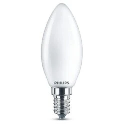 Philips LED Candle Bulb 6.5W = 60W SES/E14 Matt Opal Cool White 4000K (non-dim)
