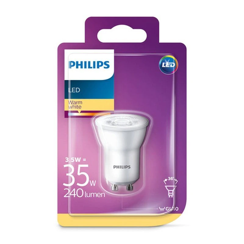 Philips MR11 Mini GU10 3.5W=35W LED 35mm Spot Lamp 4 Philips MR11 Mini GU10 3.5W=35W LED 35mm Spot Lamp - Image 2