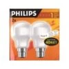 2x Philips Softone T55 T-Shape 40W BC B22 Soft White Dimmable Warm White Light Bulbs