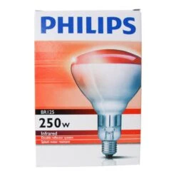 Philips Incandescent 230-250V BR125 250W Infrared Reflector Red IR Heat Lamp -Philips Shop p p h philips br125 ir 250w e27 230 250v red 1