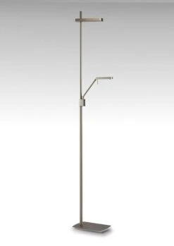 Mantra M4940 Phuket Floor Lamp 2 Light 21W Down 7W Up LED 3000K, Satin Nickel