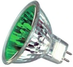 Prolite MR16 True Colour Dichroic Green 12V 50W Halogen Spot Lamp, 60 Degree Beam
