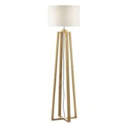 Dar Lighting PYR4943 Pyramid Table Lamp And Floor Lamp Twin With Shade