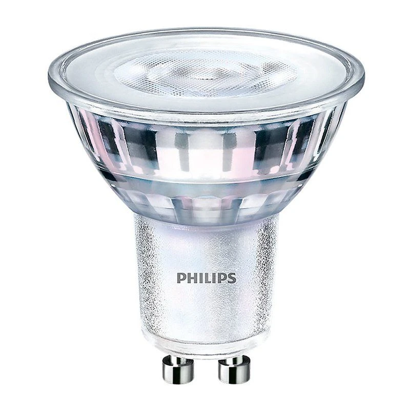 Philips LED 5W = 65W GU10 Glass Reflector, Warm White 3000K 36° (non-dim) 3 Philips LED 5W = 65W GU10 Glass Reflector, Warm White 3000K 36° (non-dim)