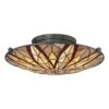 Quiozel QZ-VICTORY-SF Tiffany Flush Ceiling Light
