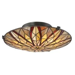 Quiozel QZ-VICTORY-SF Tiffany Flush Ceiling Light -Philips Shop q q z qz victory sf 4