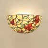 Interiors 1900 Red Lilies T032W Tiffany Wall Light