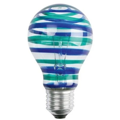 EGLO 85934 40W 240V ES E27 GLS Green & Blue Horizontal Stripes Coloured Hand Painted Light Bulb 3 EGLO 85934 40W 240V ES E27 GLS Green & Blue Horizontal Stripes Coloured Hand Painted Light Bulb
