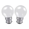 Philips 60W 240V BC/B22 Softone Opal Round Light Bulb Twin Pack -Philips Shop r r o round b22 opal twin