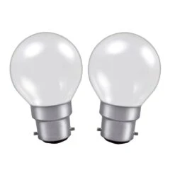 Philips 60W 240V BC/B22 Softone Opal Round Light Bulb Twin Pack