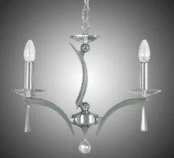 Roxton Chrome 3 Light Ceiling Pendant