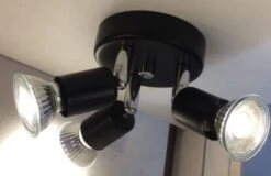 EGLO Mini 3x Directional Spot Ceiling Light In Matt Black