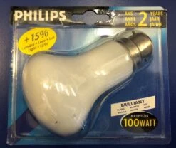 Philips Krypton Halogena Brilliant 100w Opal B22 BC 15% Brighter