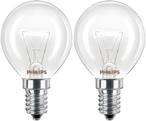 2x Philips 40W 230V SES E14 Dimmable 2700K Warm White P45 Round Clear Light Bulb 3 2x Philips 40W 230V SES E14 Dimmable 2700K Warm White P45 Round Clear Light Bulb
