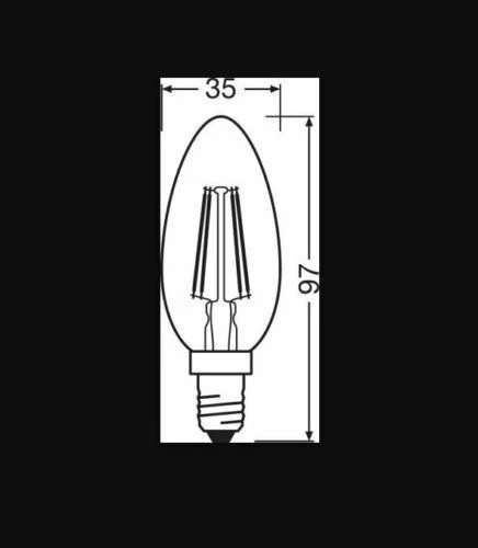 Osram Vintage 4.5W = 37W SES LED Filament Gold Candle Lamp - 2500K Extra Warm White - Non Dim 7 Osram Vintage 4.5W = 37W SES LED Filament Gold Candle Lamp - 2500K Extra Warm White - Non Dim - Image 5