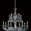 Diyas IL30358+4 Santo Polished Chrome/Crystal 2 Tier 12 Light Pendant Light -Philips Shop s s a santo il30358 4