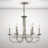 Diyas IL31705 Saskia Polished Nickel/Crystal 6 Light E14 Round Pendant Light 1 Diyas IL31705 Saskia Polished Nickel/Crystal 6 Light E14 Round Pendant Light -Philips Shop s s a saskia il31705