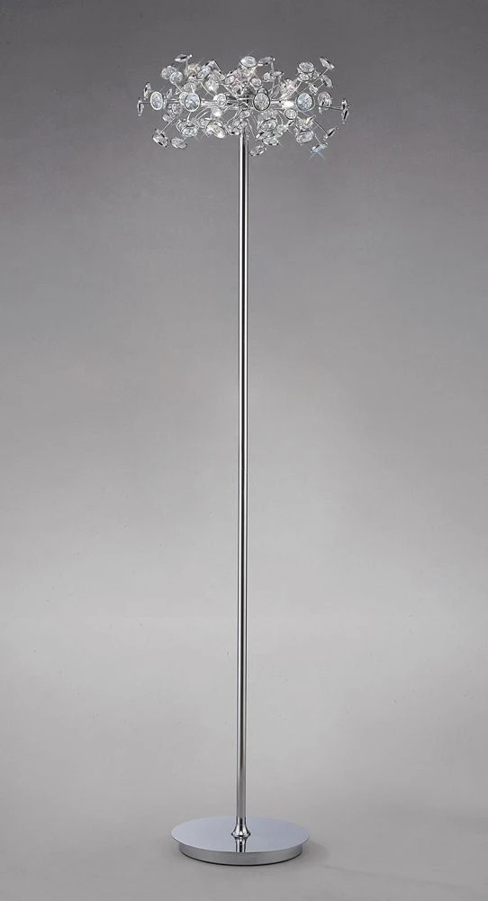Diyas IL31402 Savanna Polished Chrome/Crystal 3 Light Floor Lamp 3 Diyas IL31402 Savanna Polished Chrome/Crystal 3 Light Floor Lamp