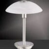 Paul Neuhaus 4235-55 Stainless Steel / Alabastor Decor Halogen Touch Table Lamp