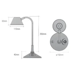 Firstlight 8643SI Curlie LED Task Desk Lamp - Silver - Dimmable - Cool White -Philips Shop s s c screenshot 2022 03 11 102009