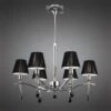 Mantra M0342 Siena Pendant Round 6 Light E14, Polished Chrome With Black Shades And Black Crystal -Philips Shop s s i siena m0342