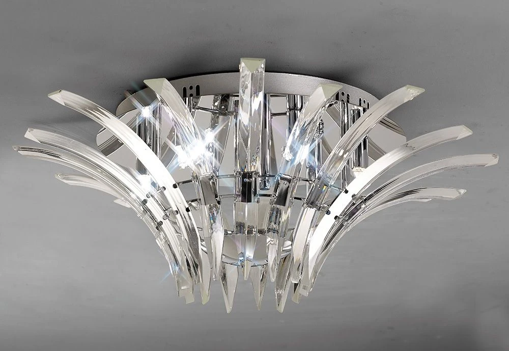 Diyas IL50442 Sinclair Polished Chrome 6 Light Ceiling Light 3 Diyas IL50442 Sinclair Polished Chrome 6 Light Ceiling Light