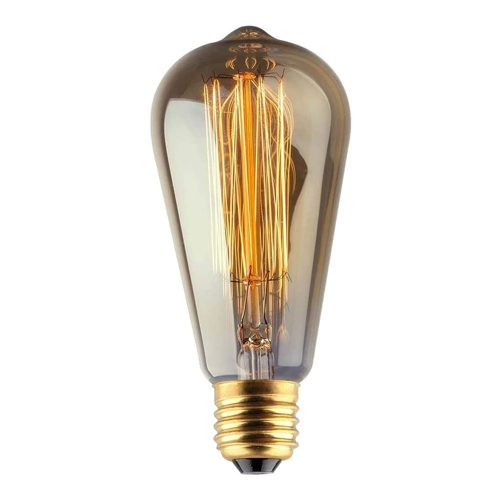 60W Rustic Vintage Style Squirrel Cage ST64 ES E27 Antique Extra Warm White Light Bulb 3 60W Rustic Vintage Style Squirrel Cage ST64 ES E27 Antique Extra Warm White Light Bulb