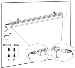 Robus LSTR16W SWORD 16W T4 Linkable Striplight, IP20, 520mm, White -Philips Shop s s w sword hf striplight wire 1