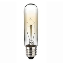 Sylvania Vintage Tubular T30 40W E27 Clear Lamp, Dimmable, Extra Warm White