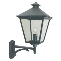 Norlys TG1 BLACK Turin Grande Up Wall Lantern Black