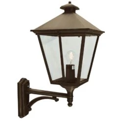 Norlys TG1 BLK/GOLD Turin Grande Up Wall Lantern Black/Gold