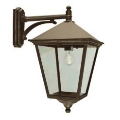 Norlys TG2 BLK/GOLD Turin Grande Down Wall Lantern Black/Gold