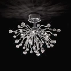 Diyas IL30875 Tizio French Gold/Crystal 10 Light Ceiling Light