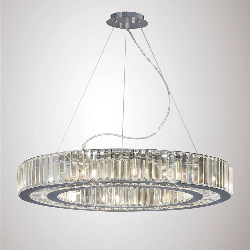 Diyas IL30099 Torre Polished Chrome/Crystal 10 Light Pendant Light 3 Diyas IL30099 Torre Polished Chrome/Crystal 10 Light Pendant Light