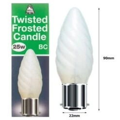 BELL 00480 25W BC B22d 90x35mm Dimmable Twisted Frosted Candle Light Bulb -Philips Shop t t w twisted frosted candle 25w bc